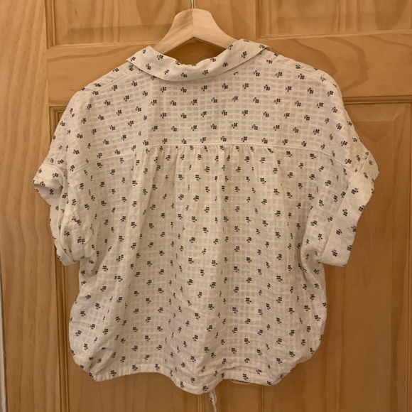 Cropped floral Madewell blouse - Cream - Picture 3 of 8